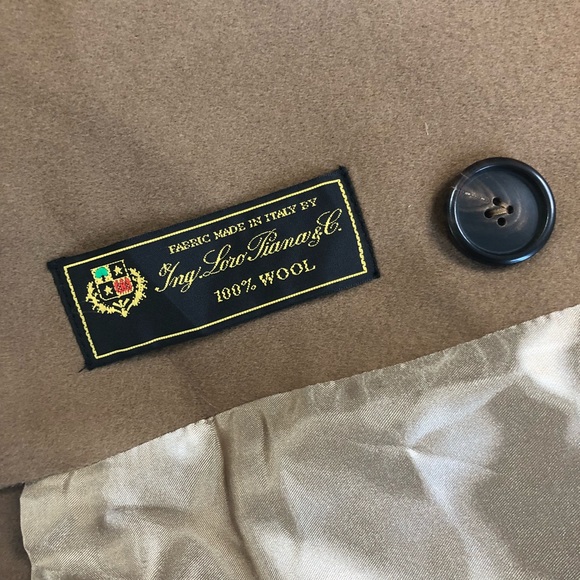 Fleurette Italian Wool Loro Piana Peacoat Tan Camel - Picture 6 of 10